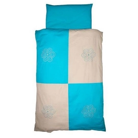Parure de Lit Jollein Blossom Aqua Coton