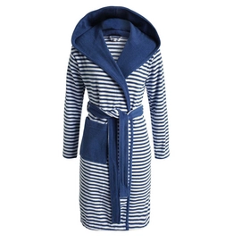 Badjas Esprit Striped Hoodie Blue