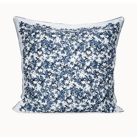 Zierkissen Marc O'Polo Blue Flowers Blau Baumwoll-Satin (40 x 80 cm)