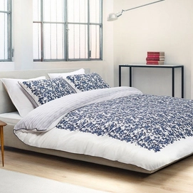 Bettwäsche Marc O'Polo Blue Flowers Baumwoll-Satin
