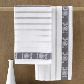 Theedoeken De Witte Lietaer BML Grey (2 stuks)