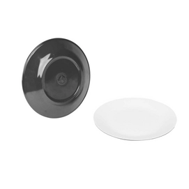 Plate Bo-Camp 100% Melamine Two-tone Grey