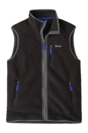Bodywarmer Patagonia Men Retro Pile Vest Black w/Forge Grey