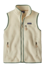 Bodywarmer Patagonia Women Retro Pile Vest Natural w/Ellwood Green