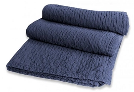Plaid House in Style Bologna Blue Grey Katoen