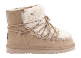 Boots Warmbat Women Kalbarri Suede Lace Curley Wool Ecru