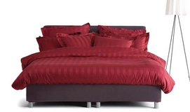 Dekbedovertrek Damai Satinline Bordeaux Rood Satijn