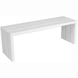 Tuinbank Borek Samos Rugloos Alu Wit 120x38x43cm