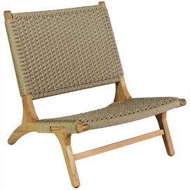 Lage Fauteuil Borek Verdasio Teak Zand