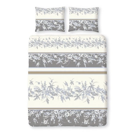 Dekbedovertrek Romanette Borghese Beige Bleu Flanel