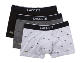 Boxers Lacoste Men Casual Black / Flamed Grey (Set of 3)