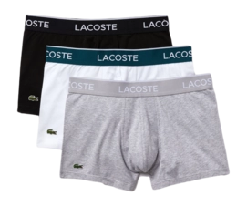 Boxers Lacoste Men Casual Black / White / Flamed Grey (Set of 3)