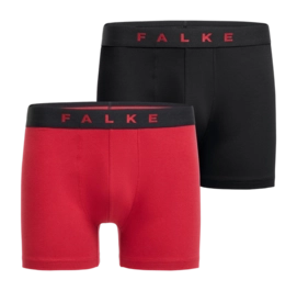 Boxershort Falke Men Daily Comfort Black Red (2-Pack)