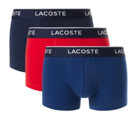 Boxer Shorts Lacoste Men 5H1300 Navy Blue Red/Methylene (Set of 3)