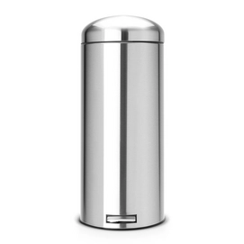 Brabantia Pedaalemmer Retro Silent Mat Zilver RVS 30L