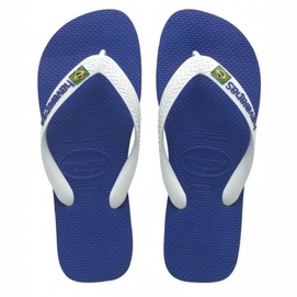 Kinder Flip Flops Havaianas Brasil Logo Blau-Schuhgröße 23 - 24