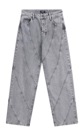 Broek Alix The Label Women Cutseams Denim Pants Grey Washed Denim