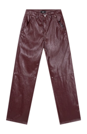 Broek Alix The Label Women Faux Leather Bordeaux