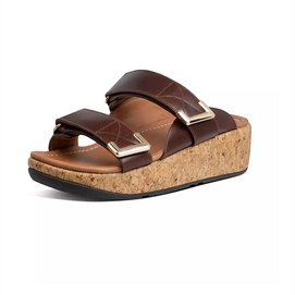 Slides FitFlop Remi Adjustable Chocolate Brown
