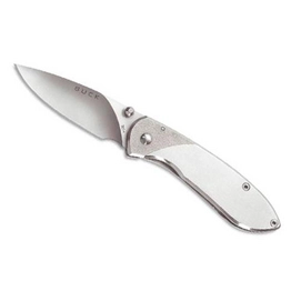 Folding Knife Buck 327 Nobleman Ti Stainless Silver