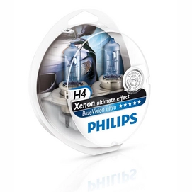 Autolampenset Philips H4 W5W BlueVision Ultra kit