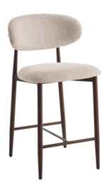 by fonQ Olan Barkruk - Beige/ Walnoot