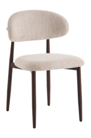 by fonQ Olan Eetkamerstoel - Beige/ Walnoot