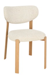 by fonQ Vika Eetkamerstoel - Eiken/ Beige