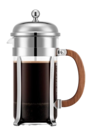 Cafetière Bodum Chambord Met Houten Handvat 8 Kops Zilver 1 L
