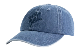 Cap Olaf Hussein Monogramm Denim Herren Washed Indigo
