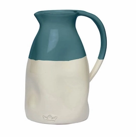 Karaf Dutchdeluxes Dented Jug Ceramic White Marine