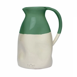 Carafe Dutchdeluxes Dented Jug Ceramique White Green