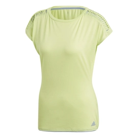 Tennisshirt Adidas Melbourne Tee Women Semi Frozen Yellow/Chalk Blue-XS