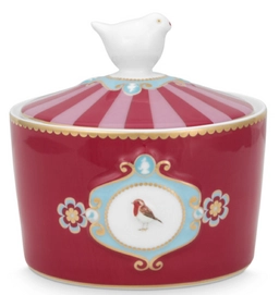 Zuckerdose Pip Studio Love Birds Red Pink 300 ml (4er-Set)