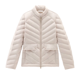 Hooded Jacket Woolrich Women Chevron Light Oak