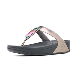 Damensandalen FitFlop Chada Leather™ Grau