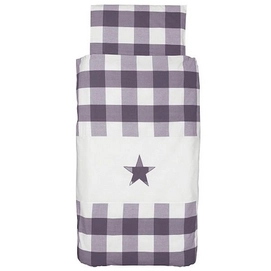 Parure de Lit Jollein Chambray Aubergine Coton