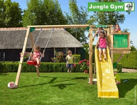 Speelset Jungle Gym Jungle Tower + Balcony + 2-Swing X'tra Geel