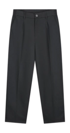 Chino Olaf Hussein Regular Twill Pleated Herren Charcoal