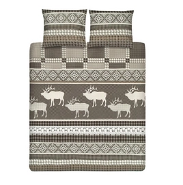 Dekbedovertrek Cinderella Visby Taupe Flanel