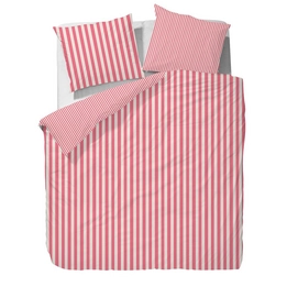Dekbedovertrek Marc O'Polo Chambray Classic Stripe Pink Melon Satijn