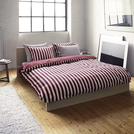 Bettwäsche Marc O'Polo Classic Stripe  Port Wine Mako-Satin
