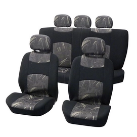 Stoelhoesset Carpoint Classic Zwart Grijs (9-delig)