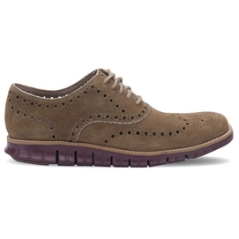 Cole Haan Zerogrand Wing Oxford Suede Transient Fired Brick Herren