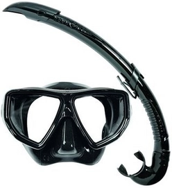 Schnorchelset Aqua Lung Sport Oyster LX & Airflex LX Schwarz