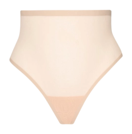 Corrective Underwear Bye Bra Women Forming Tulle Mid Waist Thong Beige