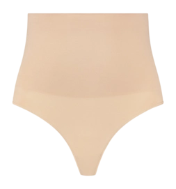 Corrective Underwear Bye Bra Women Seamless High Waist Thong Beige