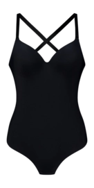 Corrective Body Suit Bye Bra women low back bodysuit thong black