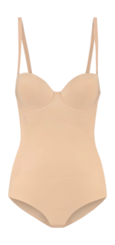 Corrigerende Body Bye Bra Women Sculpting Bodysuit Padded Wire Beige