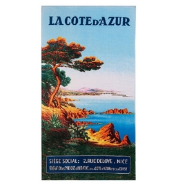 Serviette de Plage Vossen La Côte D'Azur Multi